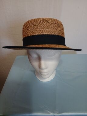 Straw Fedora With Black Bow